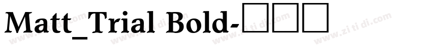 Matt_Trial Bold字体转换
